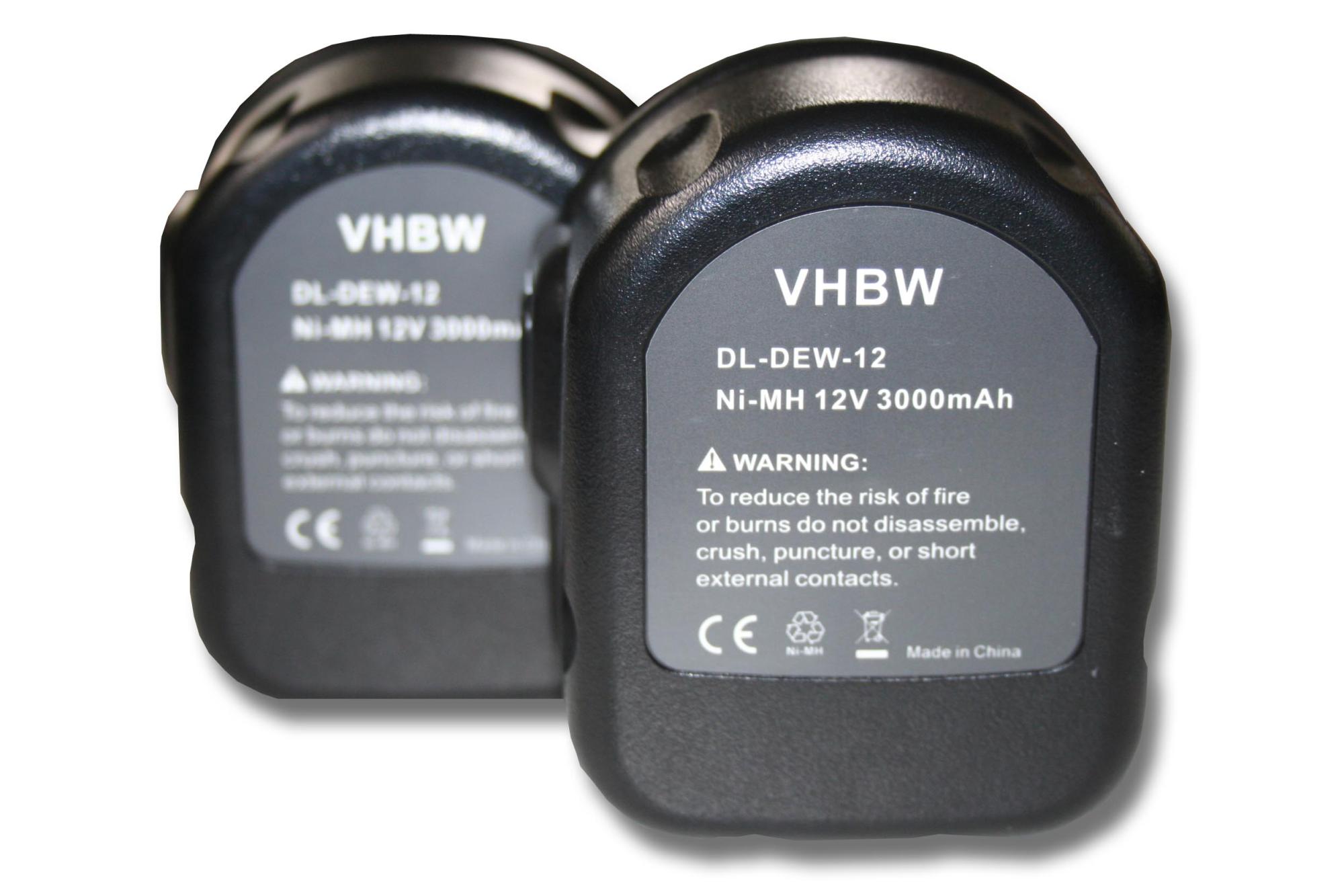 2x Batterie 3000 mAh 12 V pour Würth bs12a Power remplace 700900320